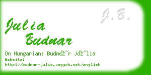 julia budnar business card